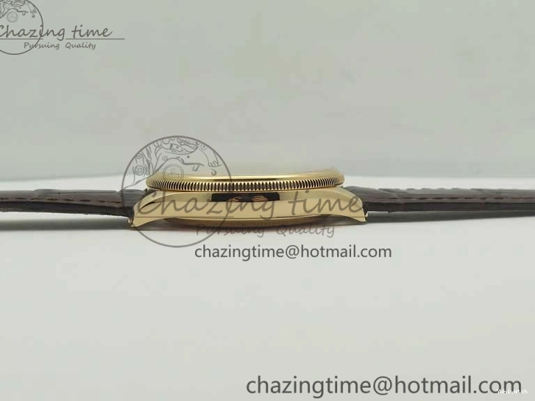 Edition Time V4 Marker 50509 Brown A3132 Cellini Dial Strap RG on MKF White Roman Leather Best 0131